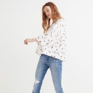 Madewell Square-Neck Top in Sweet Blossom Size XS